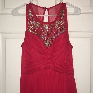 red  prom dress
